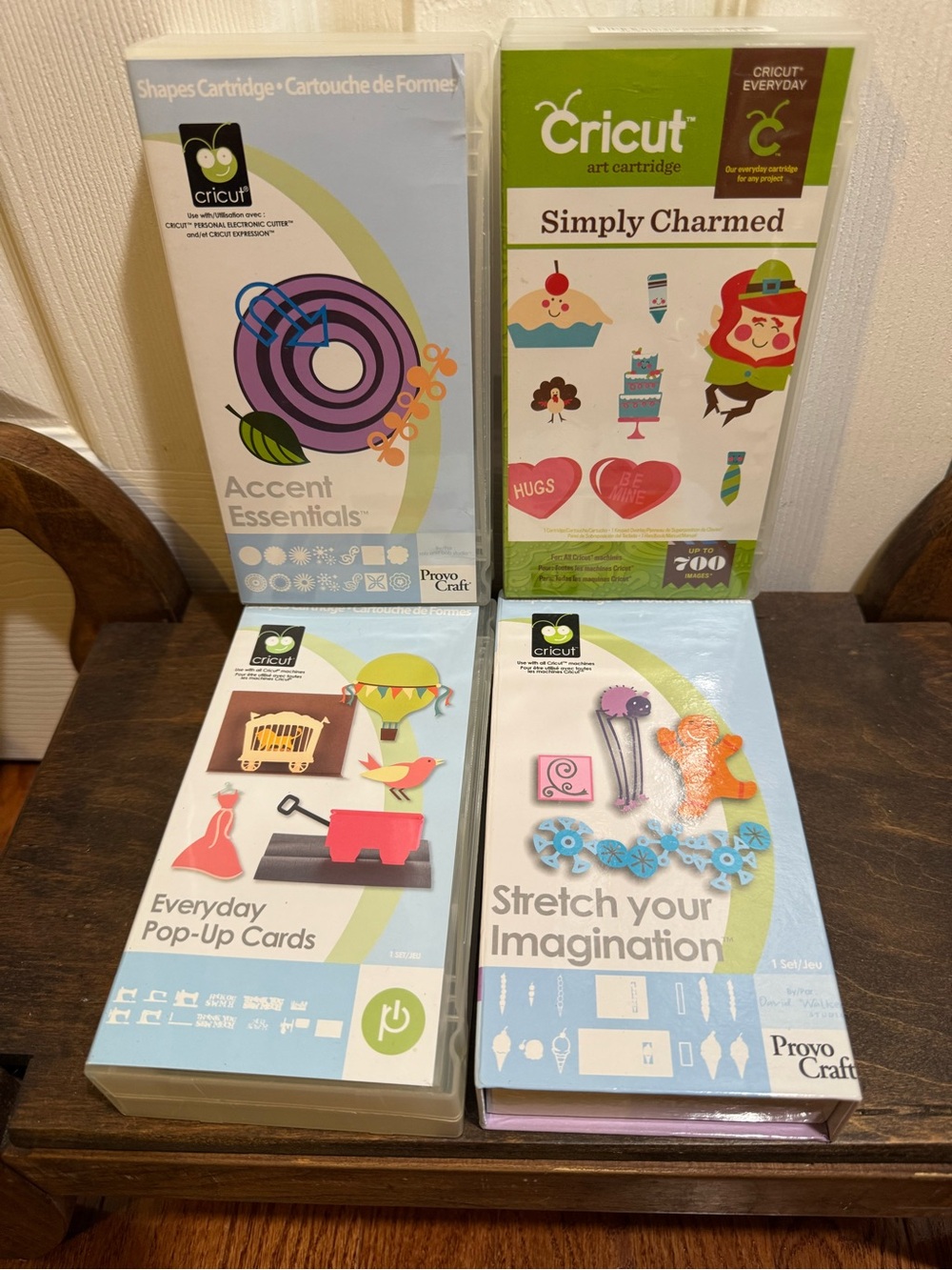 Cricut Provo Craft Cartridge Lot of 4 Simply Charmed Accent Essentials